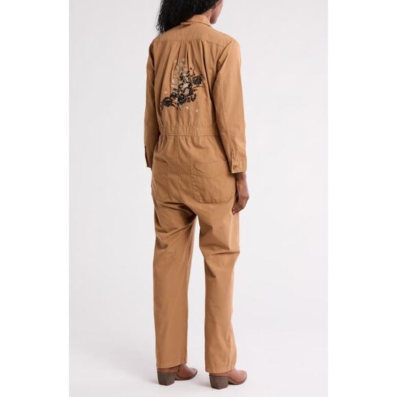 Free People X Westerlind Climbing brown jumpsuit size medium - Picture 2 of 9